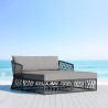 Azzurro Amelia Day Bed With Matte Charcoal Aluminum Frame And Ash All-Weather Rope - Lifestyle