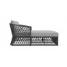 Azzurro Amelia Day Bed With Matte Charcoal Aluminum Frame And Ash All-Weather Rope - Side