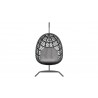 Azzurro Amelia Hanging Chair With Charcoal Aluminum Frame And Ash All-Weather Rope - Front