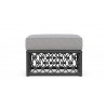 Azzurro Living Amelia Ottoman With Matte Charcoal Aluminum Frame And Ash All-Weather Rope - Side
