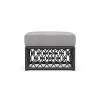 Azzurro Living Amelia Ottoman With Matte Charcoal Aluminum Frame And Ash All-Weather Rope - Front