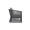 Azzurro Amelia Club Chair In Matte Charcoal Frame and Fog Cushion - Side