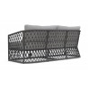 Azzurro Amelia 3 Seat Sofa In Matte Charcoal Aluminum Frame and Ash All-Weather Rope - Back Angle