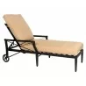 Woodard Andover Adjustable Chaise Lounge with Waterfall Cushion - Angled View - Woodard Andover Adjustable Chaise Lounge with Waterfall Cushion - Angled View