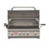 Bull BBQ 30" Angus Drop In Grill w/light LP/NG - 4 Burner - Front and Opened Lid