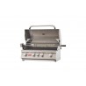 Bull BBQ 30" Angus Drop In Grill w/light LP/NG - 4 Burner - Angled and Opened Lid