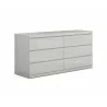 Anna Dresser With Double High Gloss Gray Full Extension Drawers - Anna Dresser With Double High Gloss Gray Full Extension Drawers