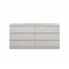 Anna Dresser With Double High Gloss Gray Full Extension Drawers 2 - Anna Dresser With Double High Gloss Gray Full Extension Drawers 2