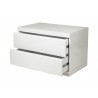 Whiteline Modern Living Anna Night Stand - Small - Angled with Opened Drawer