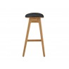 Greenington Skol Counter Height Stool With Leather Seat Caramelized - Set of Two - Side Angle