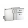 American Outdoor Grill Door With Double Drawer & Plate Storage