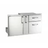 American Outdoor Grill Door With Double Drawer & Plate Storage - American Outdoor Grill Door With Double Drawer & Plate Storage