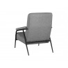 Sunpan Jill Lounge Chair - Salt and Pepper Tweed - Back Side Angle