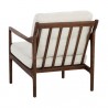 Sunpan Gilmore Lounge Chair Walnut - Vienna Cream - Back Side Angle