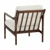 Sunpan Gilmore Lounge Chair Walnut - Vienna Cream - Back Side Angle - Sunpan Gilmore Lounge Chair Walnut - Vienna Cream - Back Side Angle