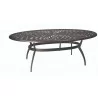 Woodard Apollo Oval Umbrella Dining Table - Angled - Woodard Apollo Oval Umbrella Dining Table - Angled