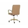 Sunpan Kleo Office Chair in Tan - Back Side Angle - Sunpan Kleo Office Chair in Tan - Back Side Angle