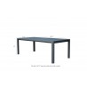 Bellini Home And Garden Annabel Dining Table - Angled with Dimensions