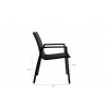 Bellini Home And Garden Annabel Dining Chair - Side with Dimensions
