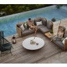 Cane-Line Arch 3-Seater Sofa Module Natural / Taupe Set