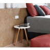 Cane-Line Area Table/Stool Teak White / Aluminum Side Table