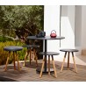 Cane-Line Area Table/Stool Teak Lava Grey / Aluminum Set