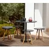 Cane-Line Area Table/Stool Teak Lava Grey / Aluminum Set - Cane-Line Area Table/Stool Teak Lava Grey / Aluminum Set
