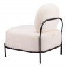 Arendal Accent Chair in Vanilla- back view 1
