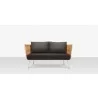 Source Furniture Aria 57 Inch Aluminum Frame Loveseat - Source Furniture Aria 57 Inch Aluminum Frame Loveseat