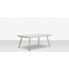 Source Outdoor Furniture Cosmo Aluminum 41''W x 24''D Rectangular Coffee Table 2