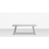 Source Outdoor Furniture Cosmo Aluminum 41''W x 24''D Rectangular Coffee Table 1