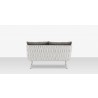 Source Furniture Aria 57 Inch Aluminum Frame Loveseat 10