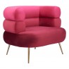 Arish Accent Chair in Red- Side view 1