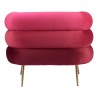 Arish Accent Chair in Red- Back view 1