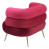 Arish Accent Chair in Red- back view 2