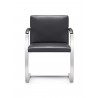 Arlo Side Chair Black Leather - Front