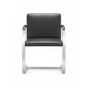 Arlo Side Chair Black Leather - Front - Arlo Side Chair Black Leather - Front