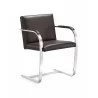 Arlo Side Chair Brown Leather - Angled - Arlo Side Chair Brown Leather - Angled