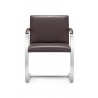 Arlo Side Chair Brown Leather - Front
