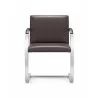 Arlo Side Chair Brown Leather - Front - Arlo Side Chair Brown Leather - Front