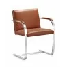 Arlo Side Chair Tan Leather - Angled - Arlo Side Chair Tan Leather - Angled