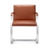 Arlo Side Chair Tan Leather - Front