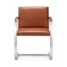 Arlo Side Chair Tan Leather - Front - Arlo Side Chair Tan Leather - Front