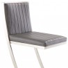 Pinellas Vintage Gray Faux Leather and Brushed Stainless Steel Bar Stool 08