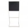 Pinellas Vintage Black Faux Leather and Brushed Stainless Steel Bar Stool