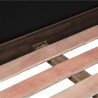 Armen Living Astoria Platform Bed Frame In Oak with Black Faux Leather In Brown 09
