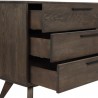 Armen Living Astoria Oak Dresser for Bedroom with 6 Drawers