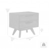 Armen Living Astoria Oak 2 Drawer Nightstand In Brown 09