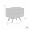 Armen Living Astoria Oak 2 Drawer Nightstand In Brown 09 - Armen Living Astoria Oak 2 Drawer Nightstand In Brown 09