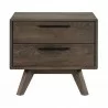 Armen Living Astoria Oak 2 Drawer Nightstand In Brown 01 - Armen Living Astoria Oak 2 Drawer Nightstand In Brown 01